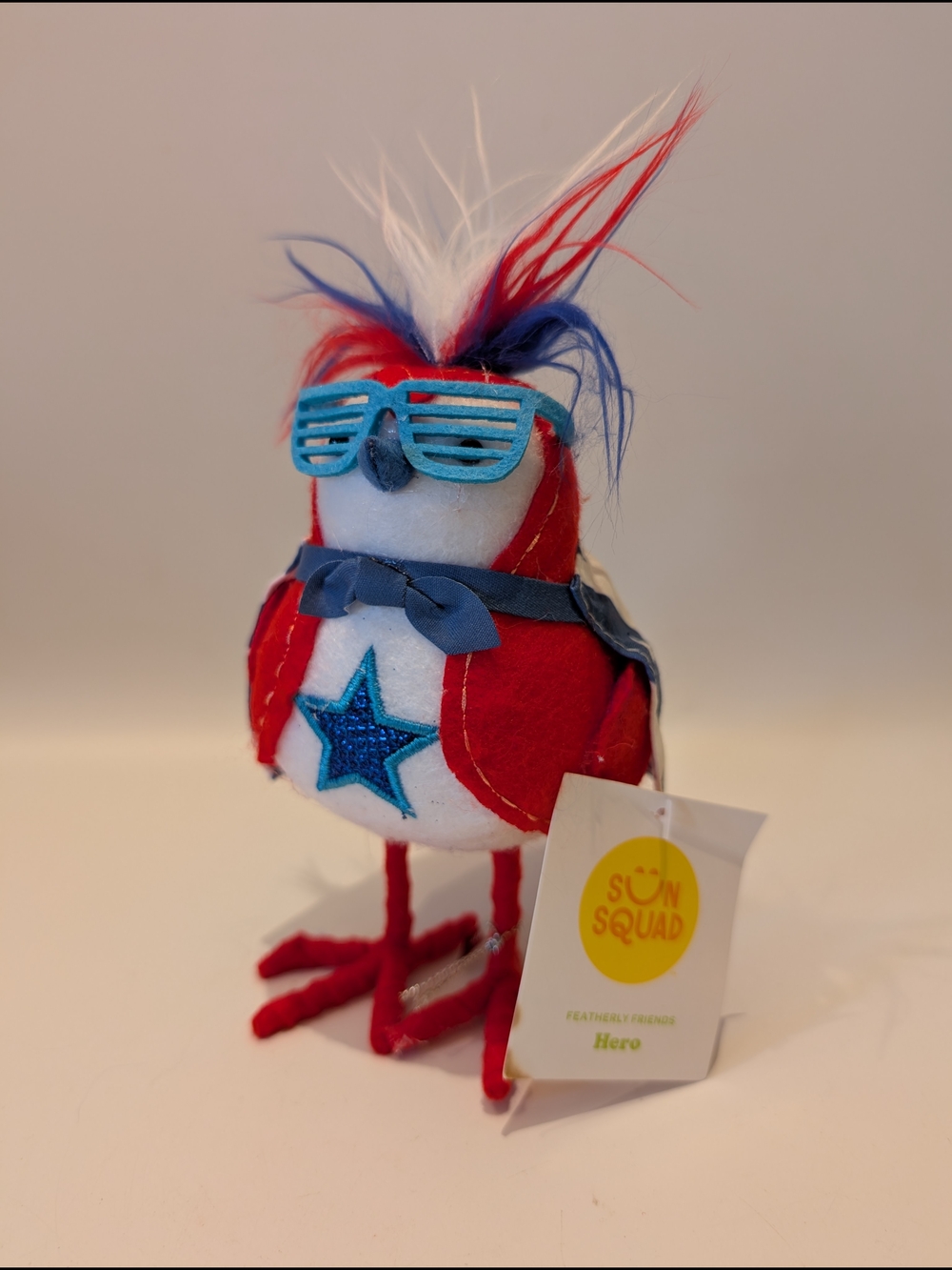 Sun Squad Feathery Friends Hero USA Patriotic Plush Bird By Target
